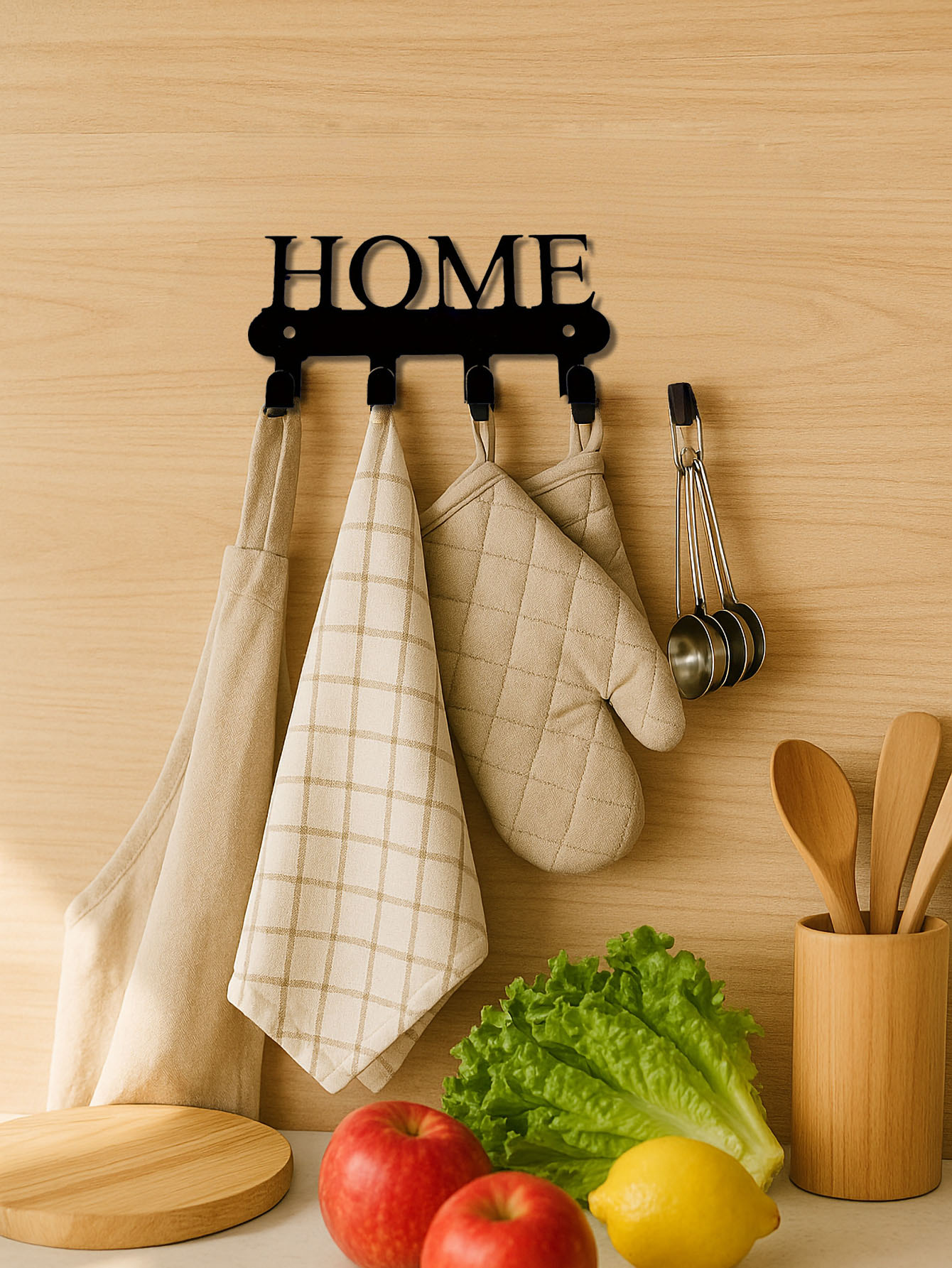 Wall-Mounted Key Rack,Metal Coat Key Holder,Minimalist Entryway Organizer