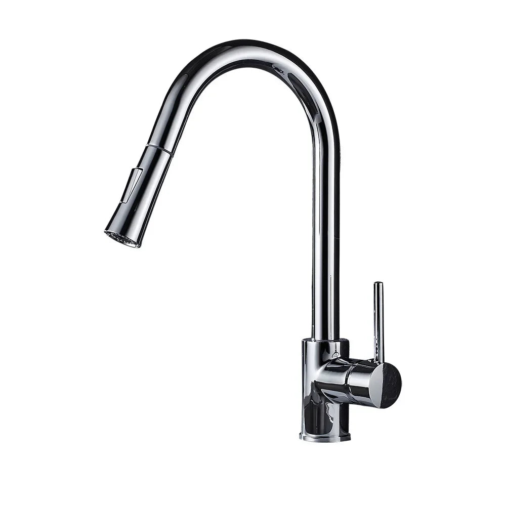 Brushed Kitchen Faucet  Smart Touch Kitchen Faucets Pull Out Kitchen Mixer Tap 304 Stainless Steel Sensor Kitchen Faucets