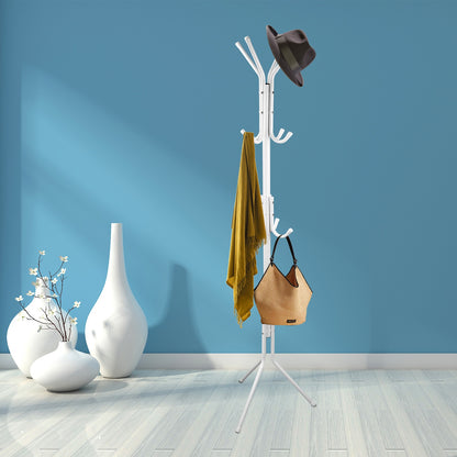 Black-White Options -- 1Pc Standing Coat Hat Rack Organizer