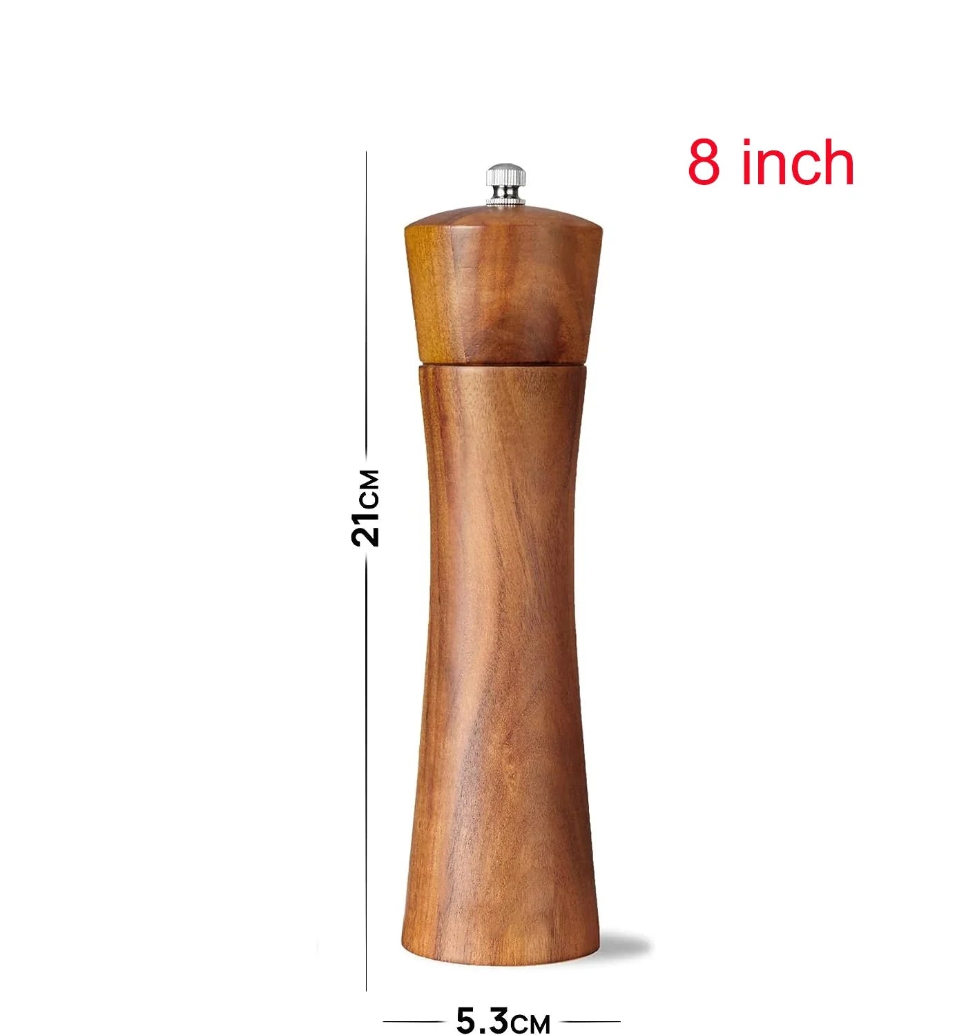 Salt and Pepper Grinder Acacia Wooden Spice Pepper Mill with Strong Adjustable Ceramic Grinder Kitchen Cooking Tools