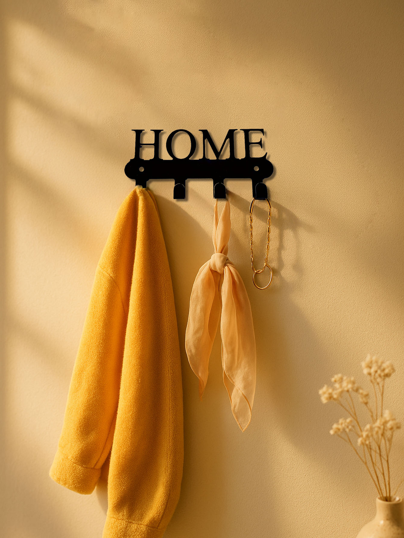 Wall-Mounted Key Rack,Metal Coat Key Holder,Minimalist Entryway Organizer