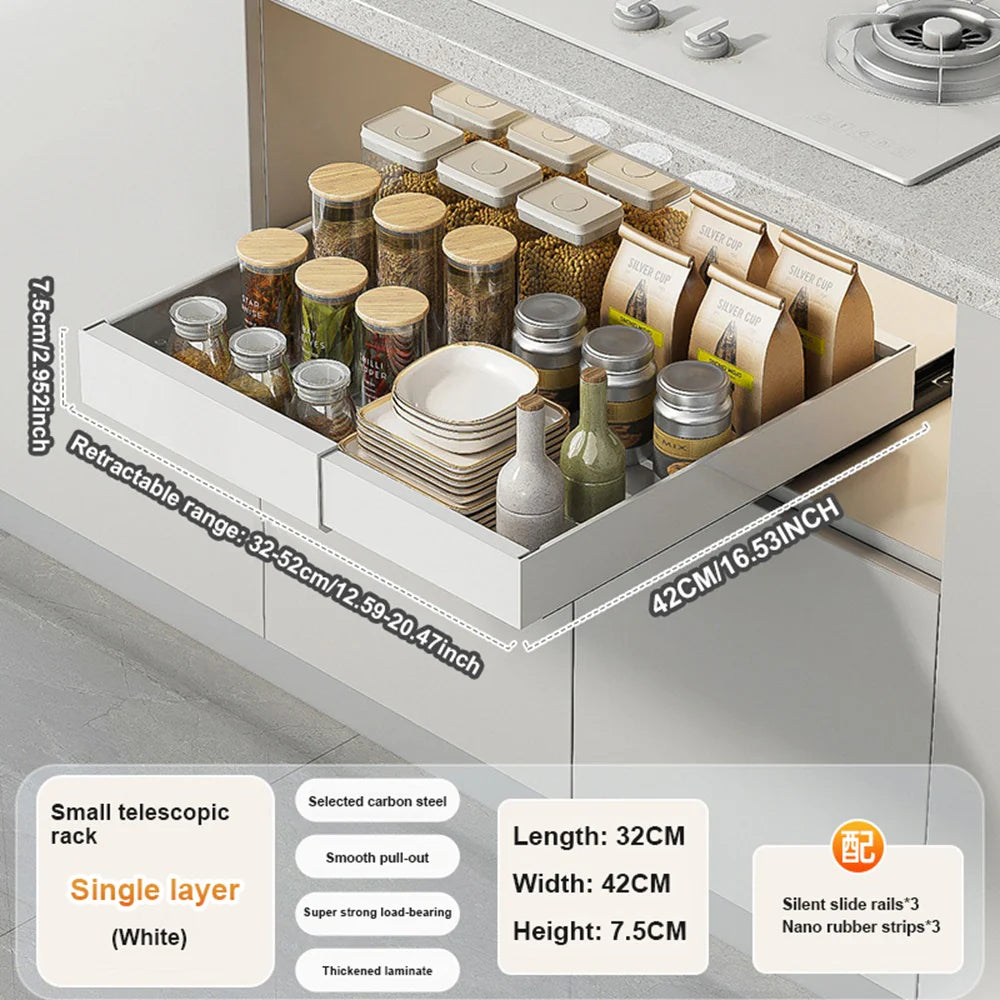 Adjustable Pull Out Cabinet Drawer