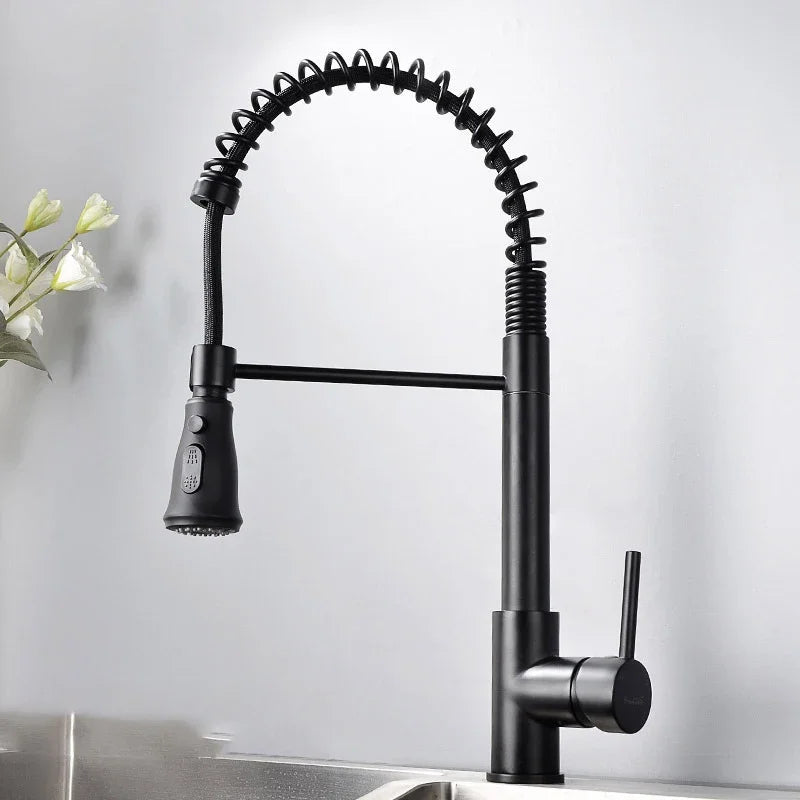 Brushed Kitchen Faucet  Smart Touch Kitchen Faucets Pull Out Kitchen Mixer Tap 304 Stainless Steel Sensor Kitchen Faucets