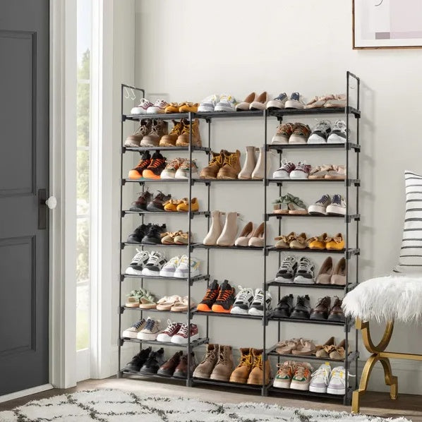 9 Tiers Shoe Rack Storage Organizer Shoe Shelf Organizer For Entryway Holds 50-55 Pairs Shoe