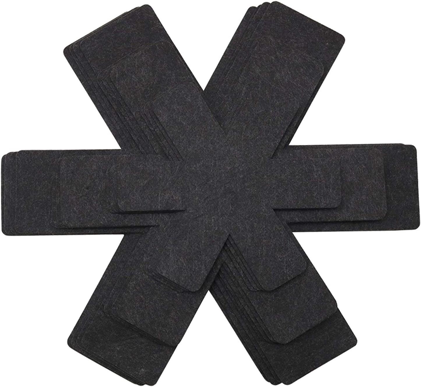 Pots and Pans Protectors, Set of 12 and 3 Different Size, Black Pot Dividers Pads/Stacking Pan Protectors/Pan Separators Pads for Protecting and Separating Pots and Pans