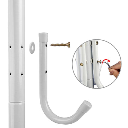 Black-White Options -- 1Pc Standing Coat Hat Rack Organizer